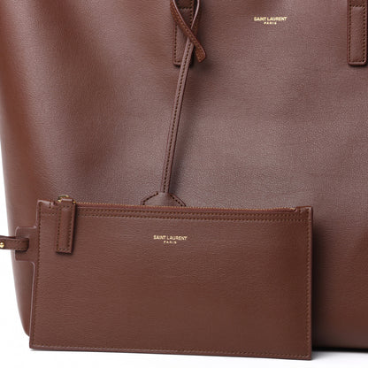 Saint Laurent Calfskin Large Shopping Tote Old Brandy 10 of 11