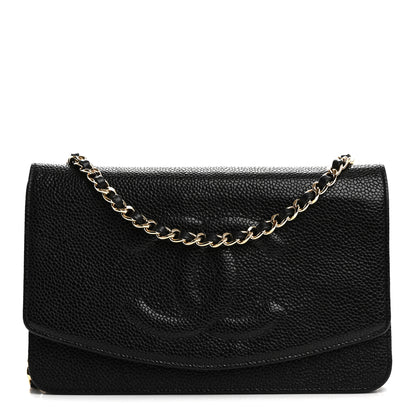 Chanel Caviar Timeless CC Wallet on Chain WOC Black 1 of 16