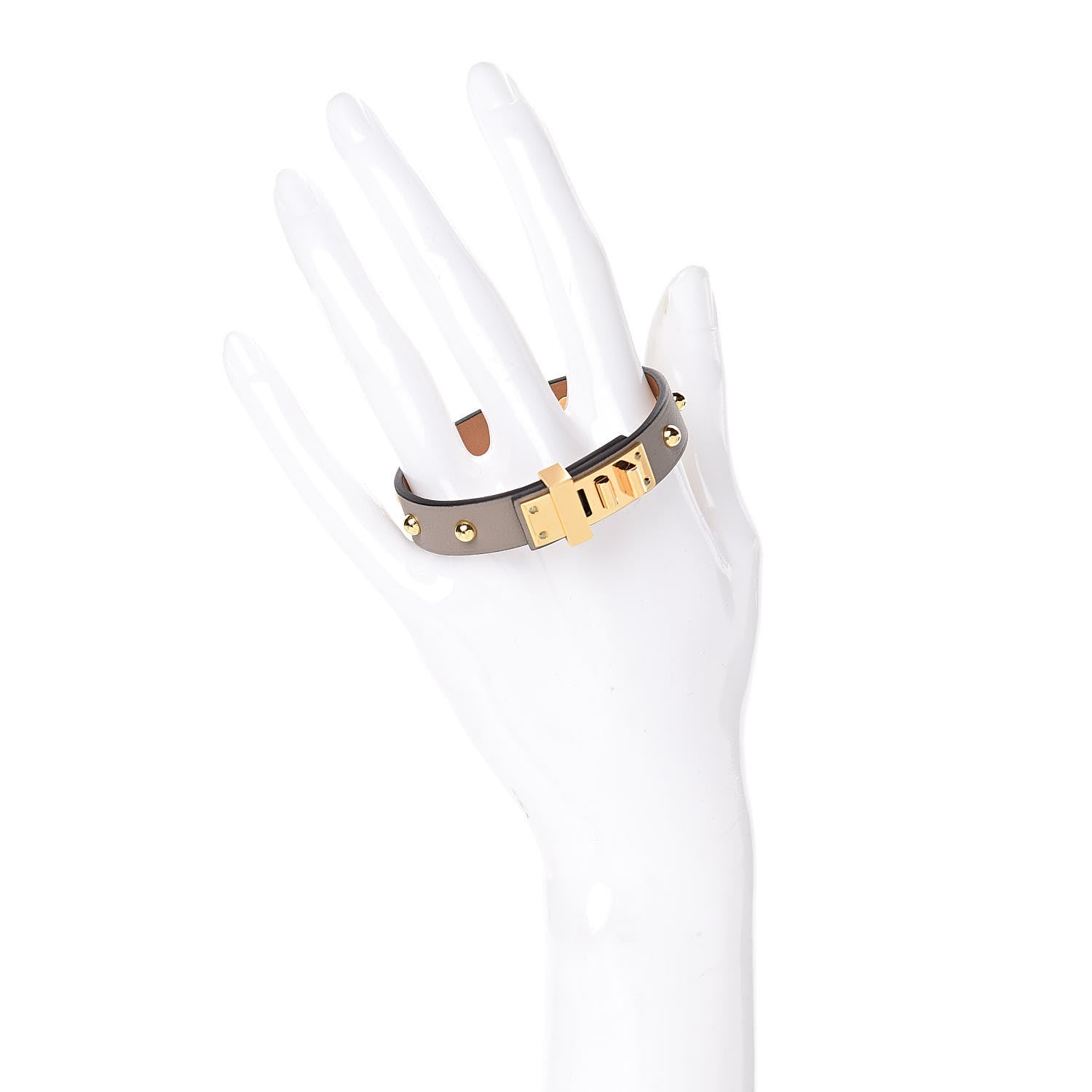 Hermes Swift Mini Dog Clous Ronds Bracelet T2 Gris Asphalte 2 of 5