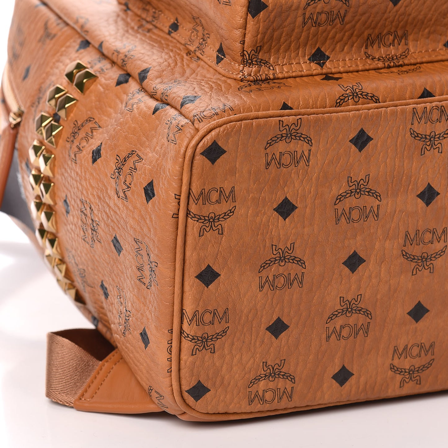 Visetos Medium Side Studs Stark Backpack Cognac
