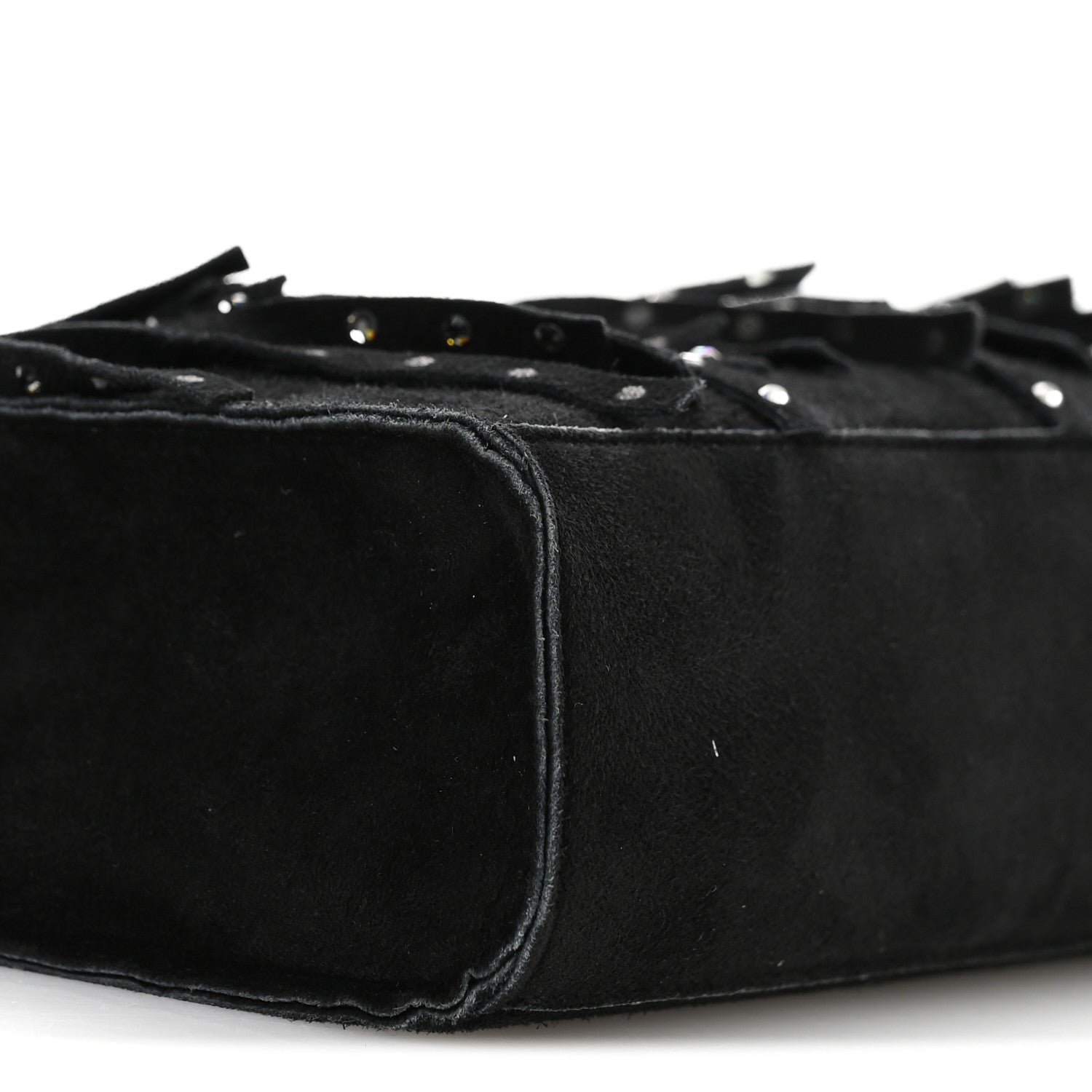 Chanel Suede Mini Fringe Tote Black 9 of 11