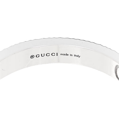 Gucci 18K White Gold Diamond Icon Heart Band Ring 60 9 5 of 7