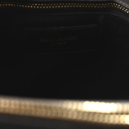 Saint Laurent Grain De Poudre Matelasse Chevron Monogram Shopping Bag Fog 6 of 10