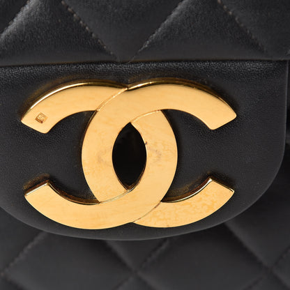 Chanel Lambskin Quilted XL Jumbo Single Flap Black 22 of 25