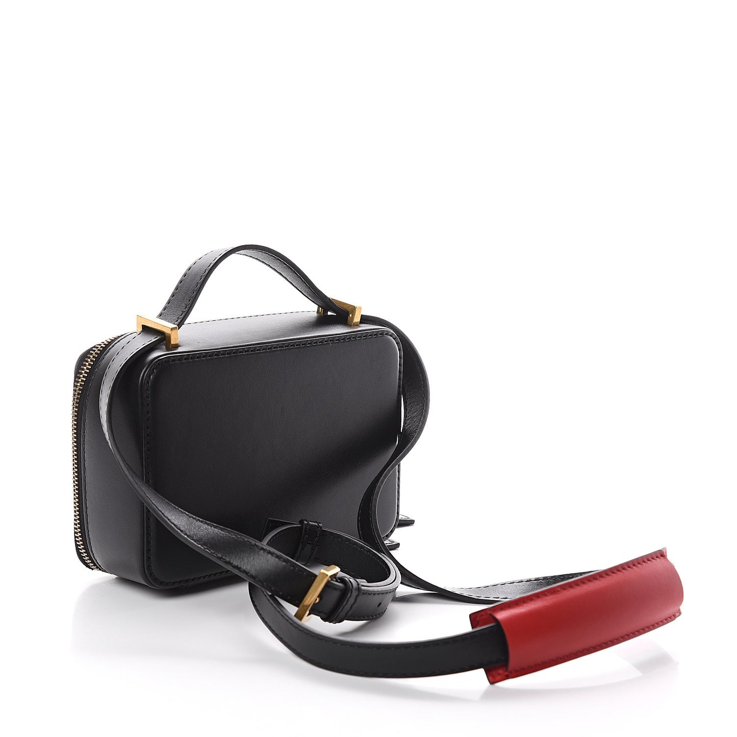 X UNDERCOVER Smooth Calfskin Graphic Print VSling Crossbody Bag Black