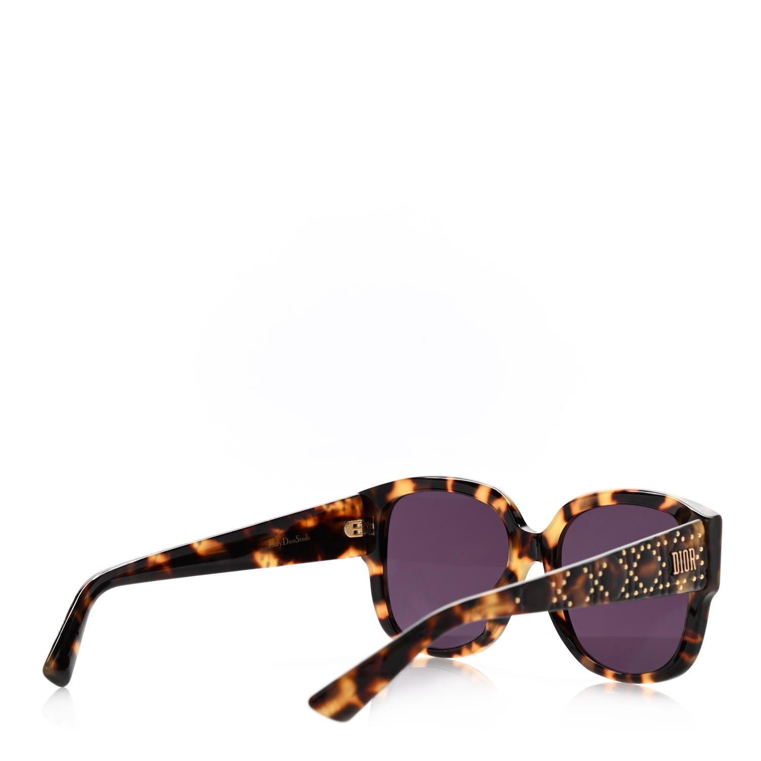 Christian Dior Acetate Cannage Lady Dior Studs Sunglasses Havana 4 of 7