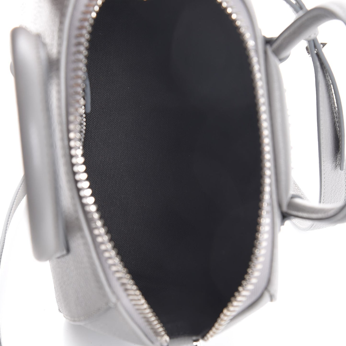 Sugar Goatskin Mini Antigona Pearl Grey