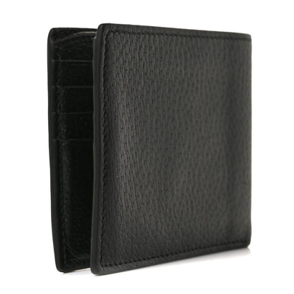 Gucci Calfskin Boar Effect GG Marmont Bi-Fold Wallet Black 3 of 8