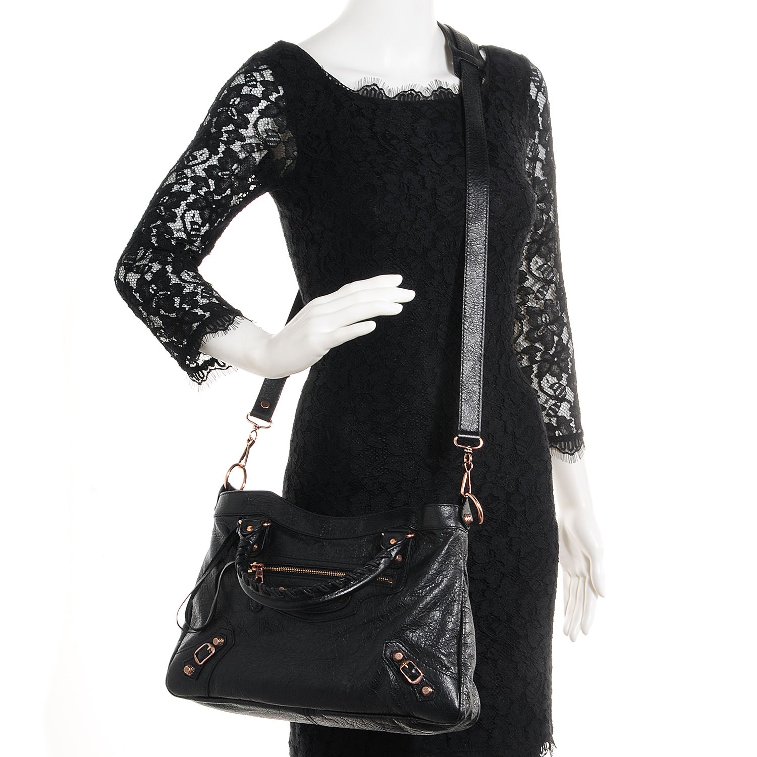 Balenciaga Agneau Giant 12 Rose Gold Hardware Town Black 6 of 12