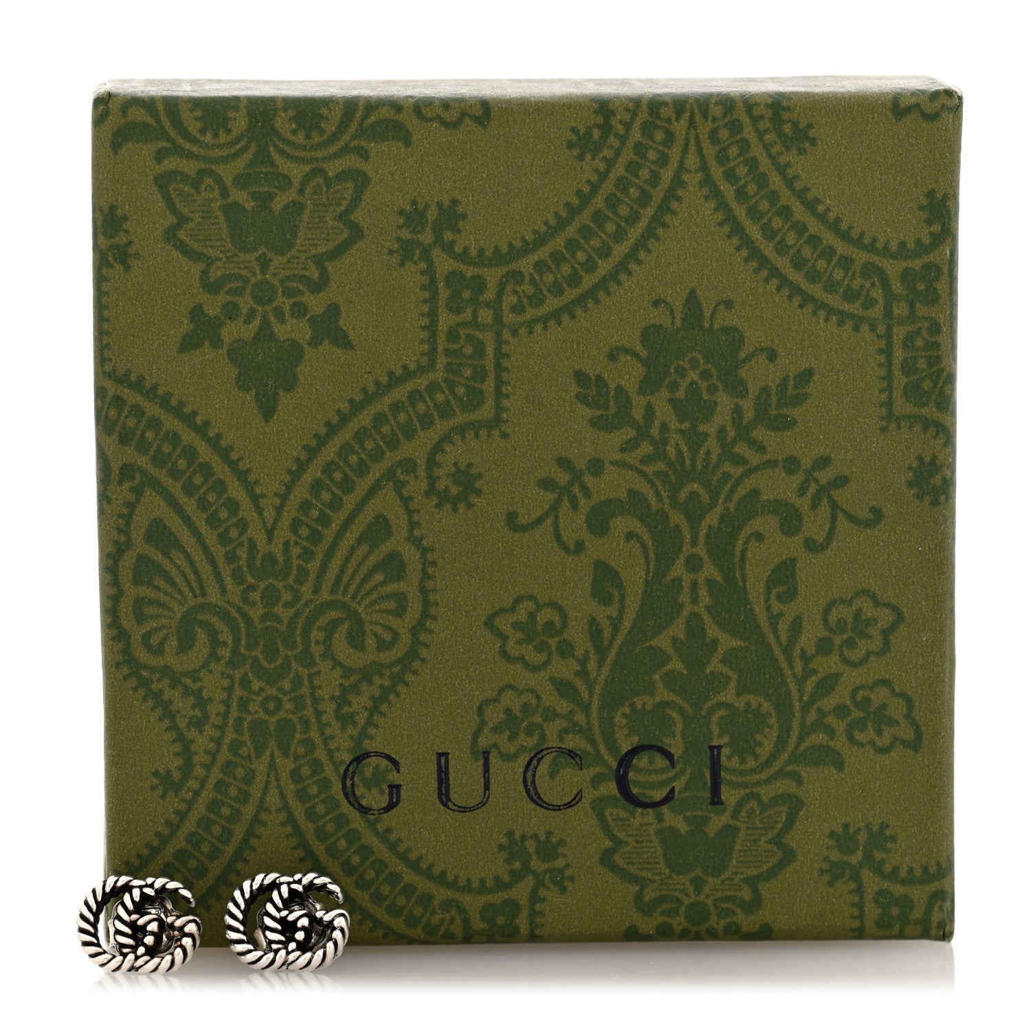 Gucci Sterling Silver Torchon Double G Earrings 4 of 4