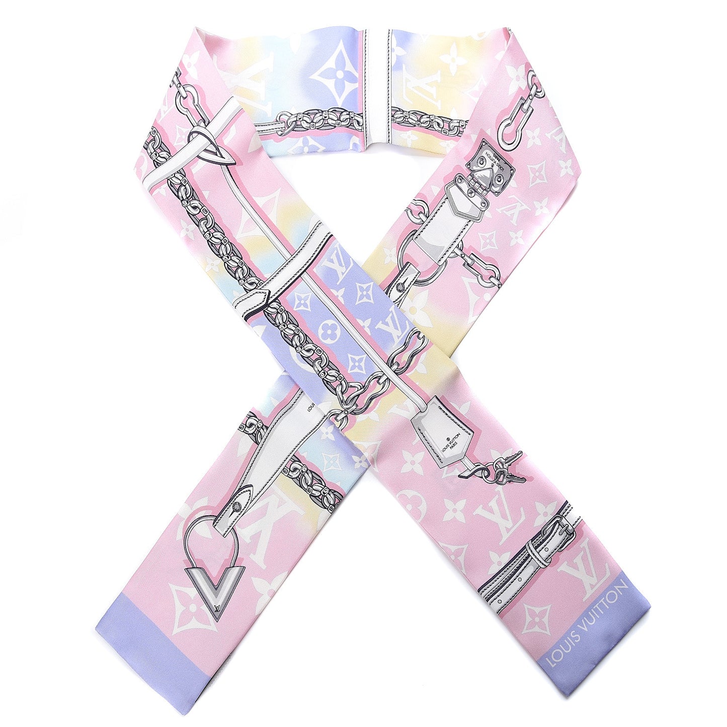 Silk Monogram Escale Confidential Bandeau Pink
