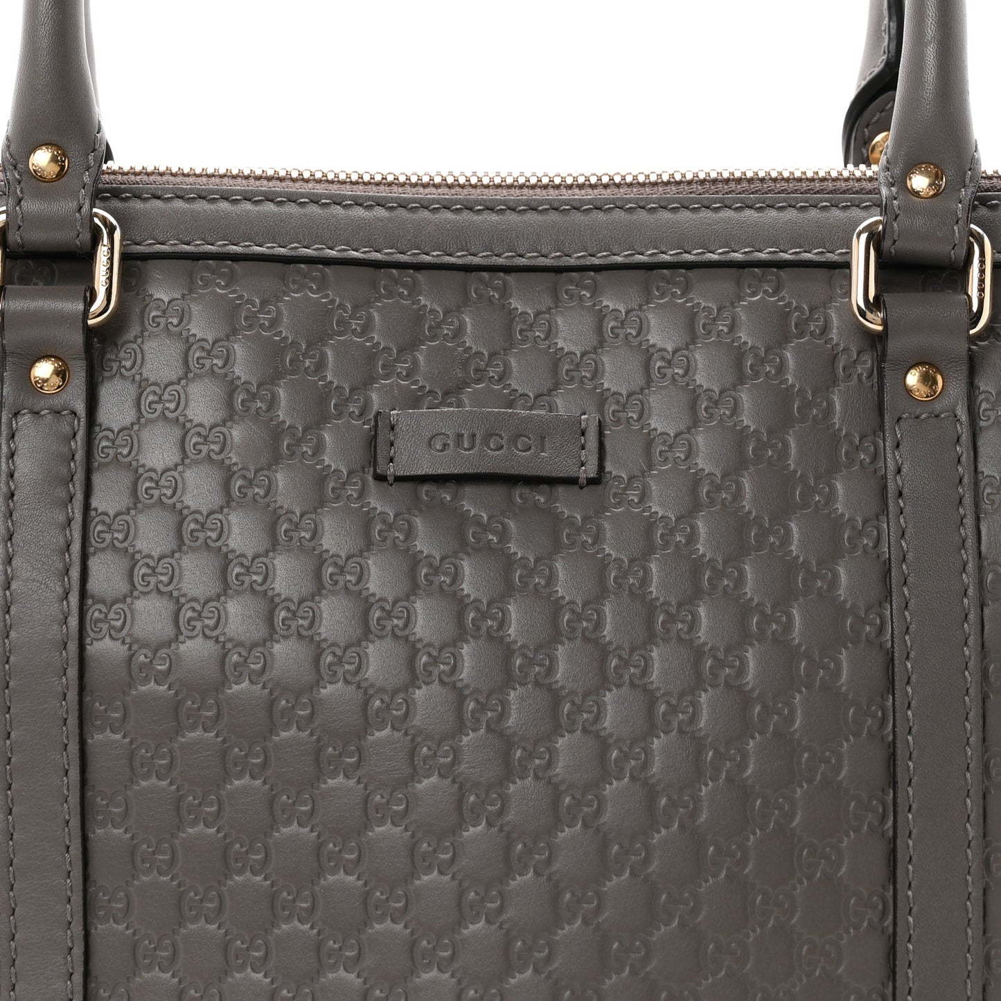 Soft Microguccissima Small Zippered Satchel Loess