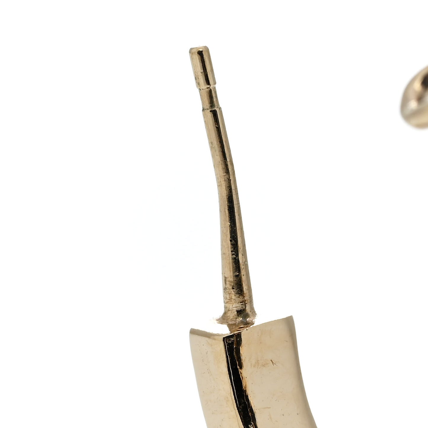 Metal Lambskin CC Chain Hoop Earrings Gold Black
