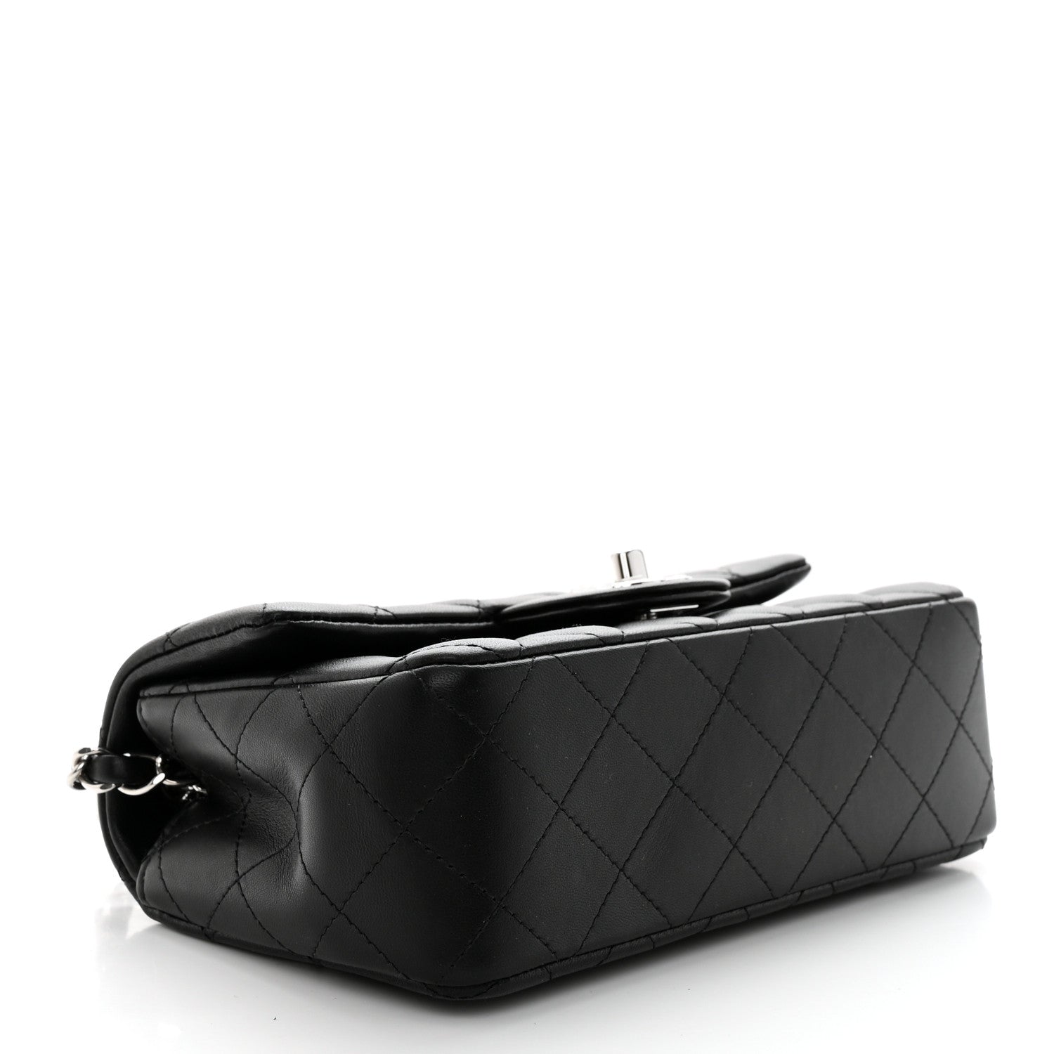 Chanel Lambskin Quilted Mini Rectangular Flap Black 4 of 10
