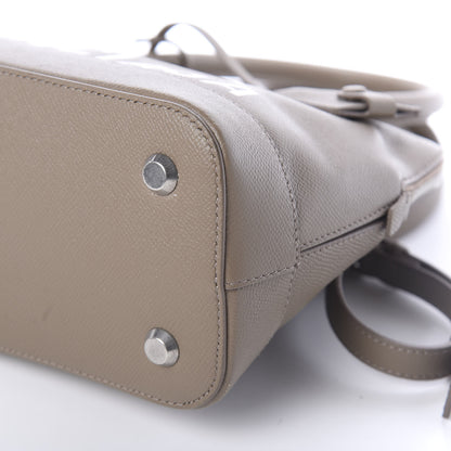 Balenciaga Signature Grained Calfskin Logo S Ville Top Handle Bag Mink Grey White 10 of 10