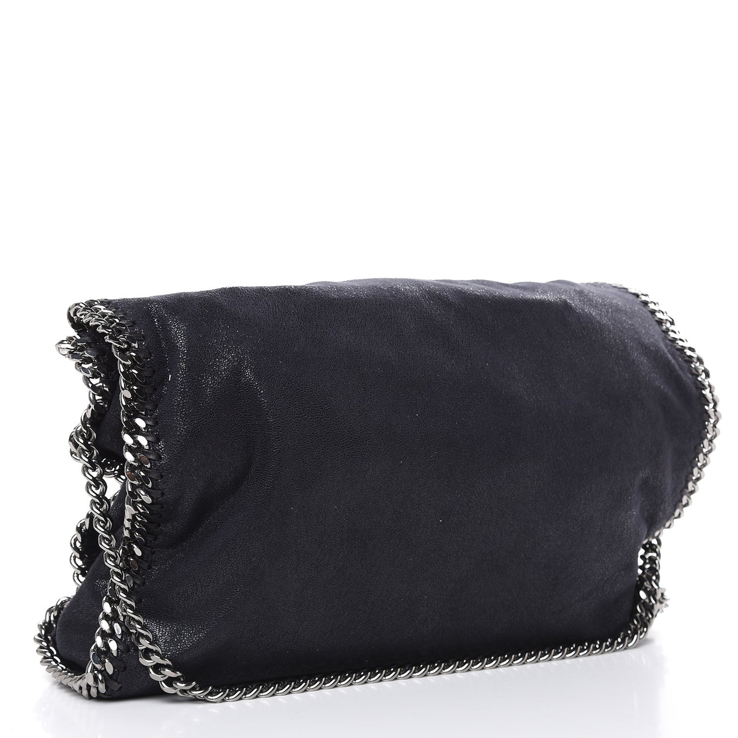 Shaggy Deer Falabella Fold Over Tote Navy