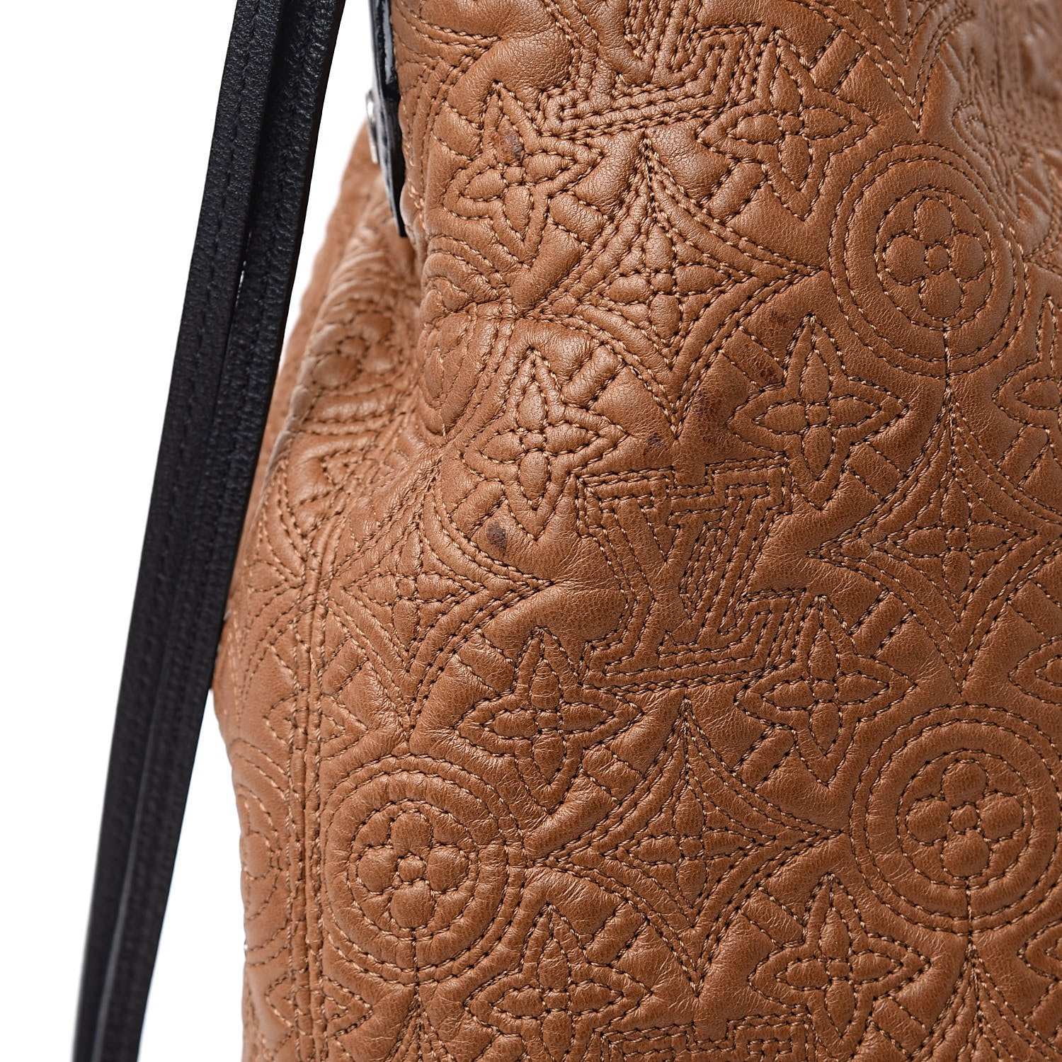 Louis Vuitton Lambskin Antheia Hobo PM Caramel 12 of 13