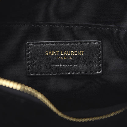 Saint Laurent Velour Matelasse Monogram Lou Belt Bag Black 6 of 9