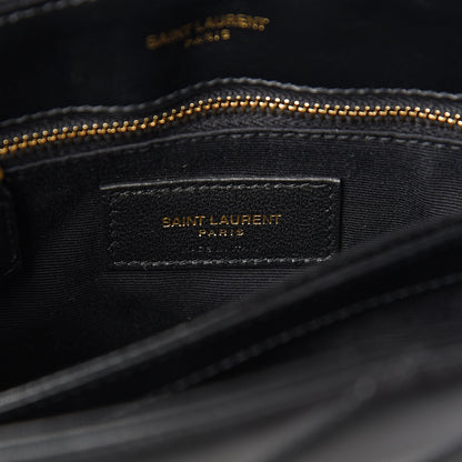Saint Laurent Calfskin Y Quilted Monogram Toy Loulou Crossbody Bag Black 5 of 10