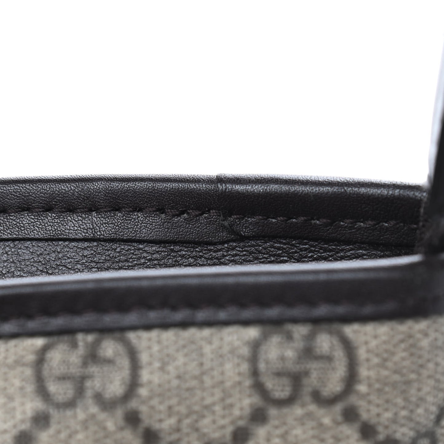GG Supreme Monogram Web Flat Messenger Bag Dark Brown