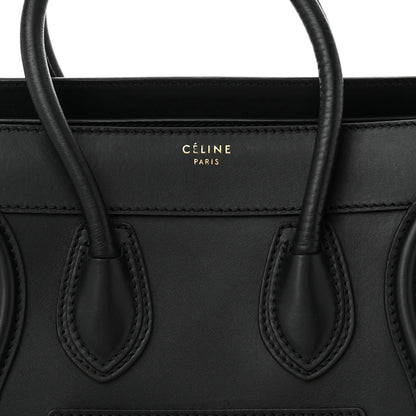 Celine Smooth Calfskin Micro Luggage Black 8 of 11