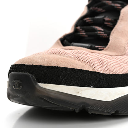 Chanel Mesh Suede Calfskin Quilted Sneakers 40 Pink Beige 11 of 15