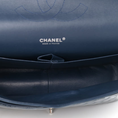 Chanel Patent Quilted Maxi Double Flap Blue 4 of 14