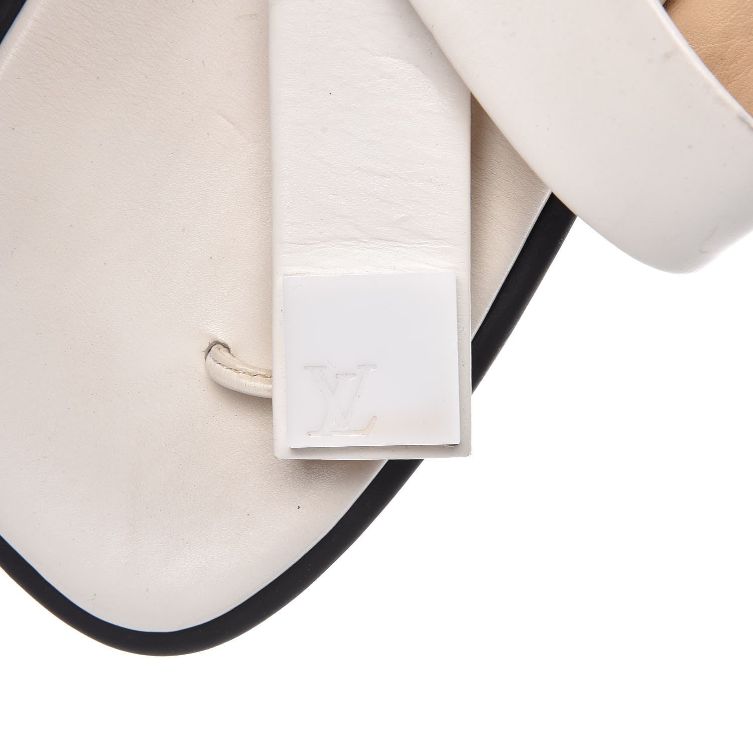 Louis Vuitton Calfskin Sandals 37 White 10 of 13
