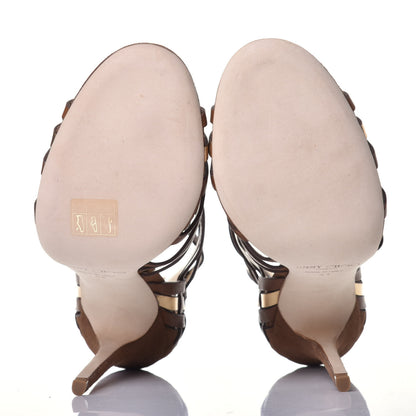 Jimmy Choo Suede Calfskin Maria Sandals 41 Tan 5 of 7