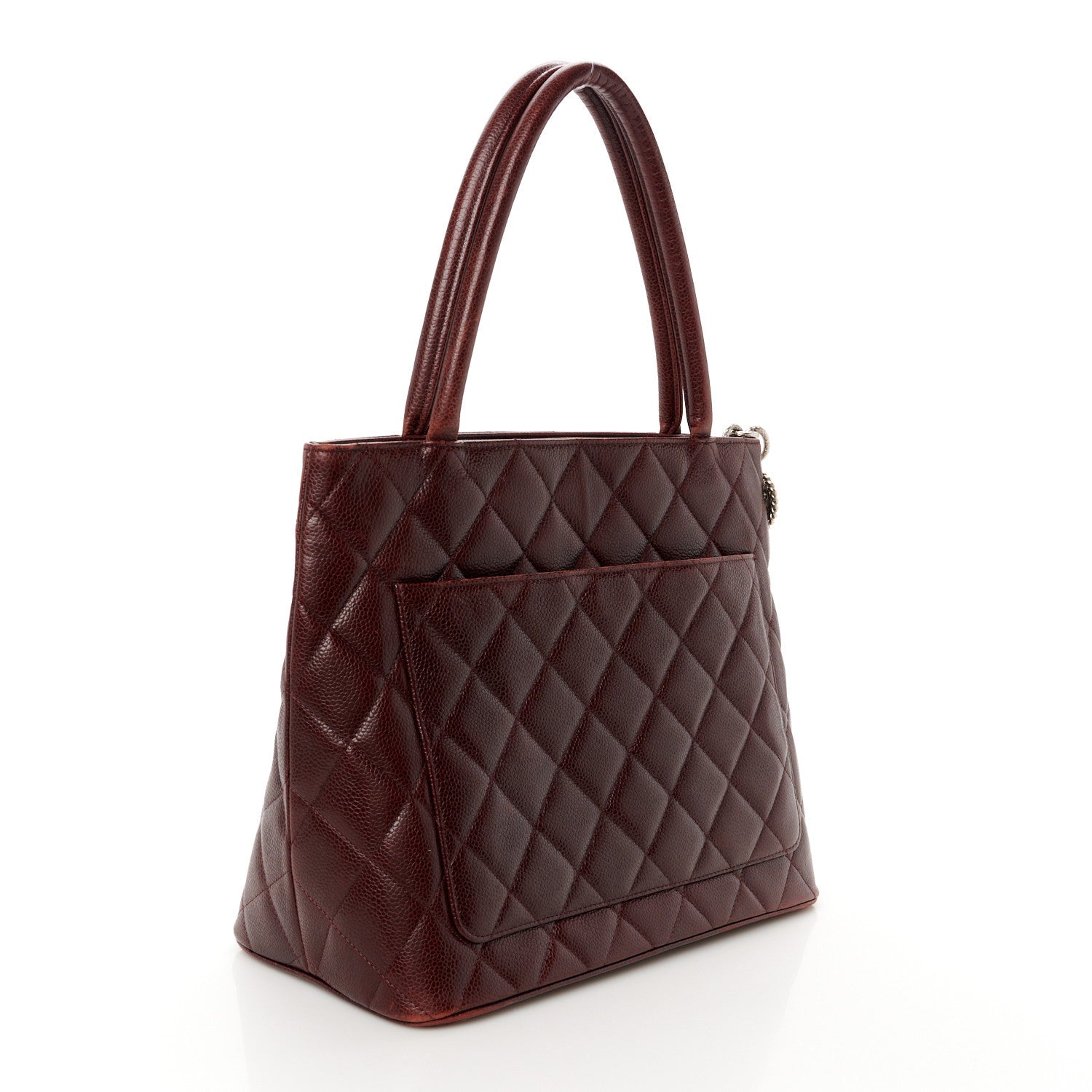 Chanel Caviar Quilted Medallion Tote Bordeaux 3 of 13