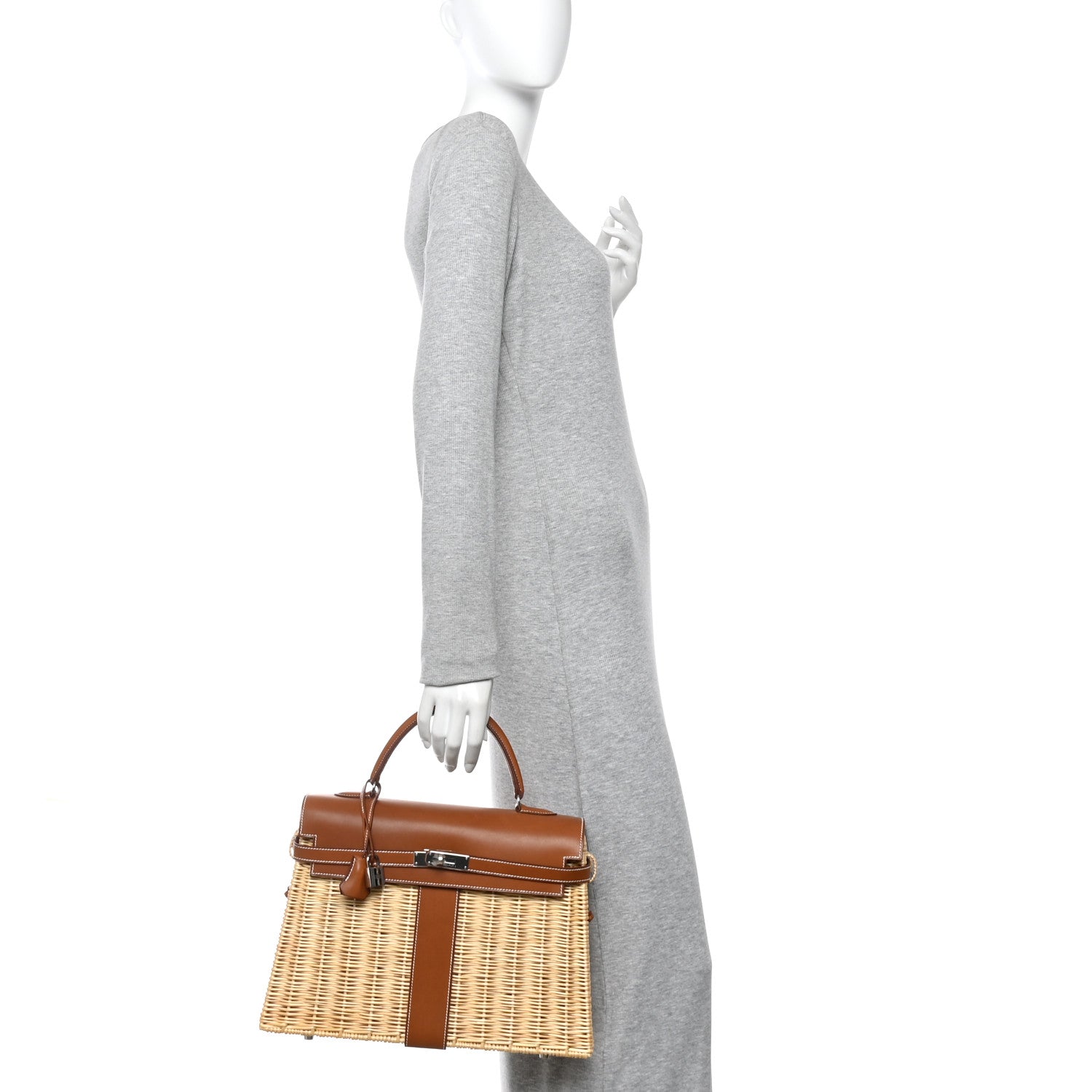 Hermes Wicker Swift Picnic Kelly 35 Naturel Gold 1888071