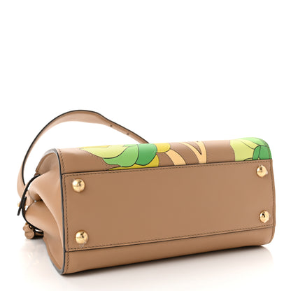 Fendi Nappa Nubuck Pequin Flower Inlay Mini Peekaboo Iconic Satchel Cuoio Multicolor 7 of 10