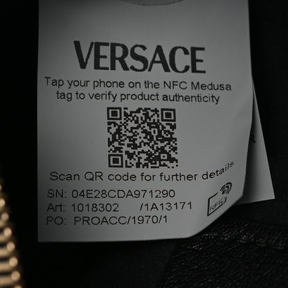 Versace Nappa Logo Tag Hobo Black 7 of 10