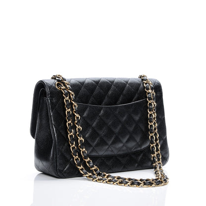 Chanel Caviar Quilted Jumbo Double Flap Black 3 of 7