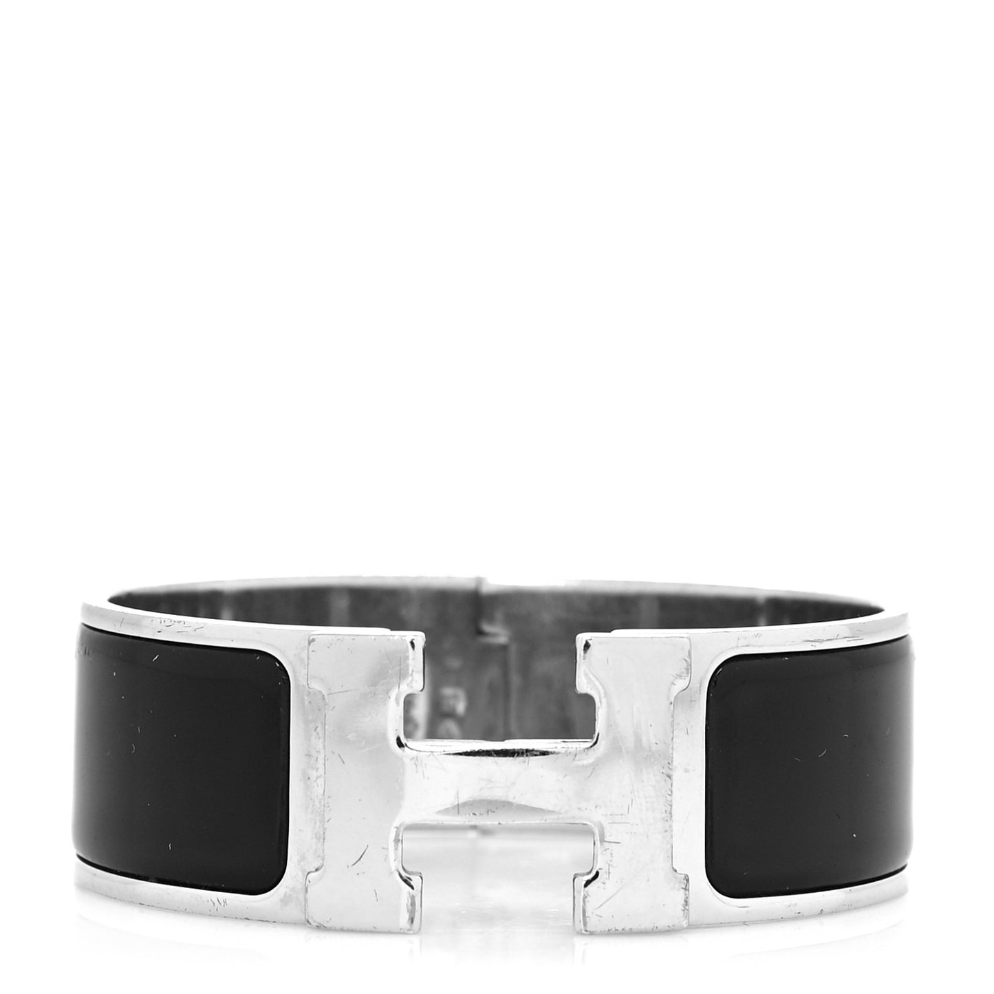 Enamel Wide Clic Clac H Bracelet PM Black