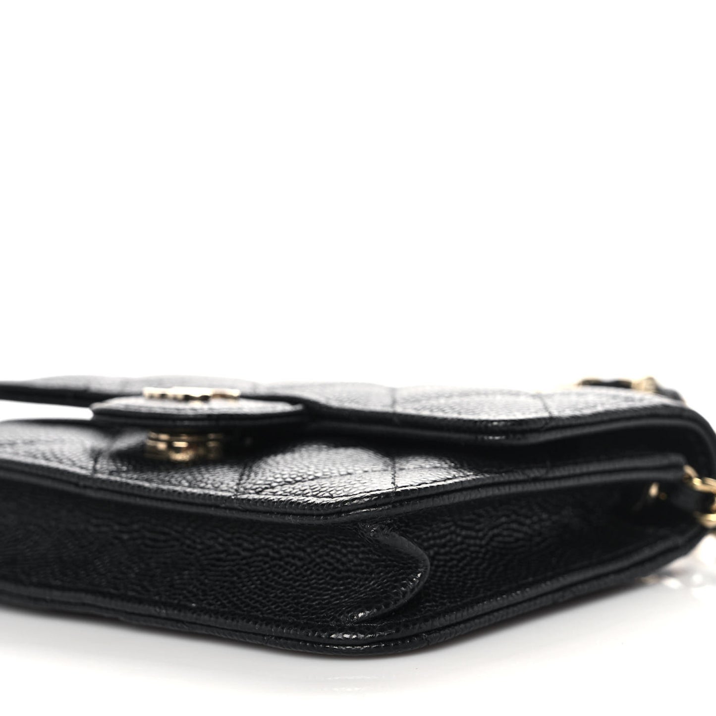 Caviar Quilted Mini Chain Bag Black