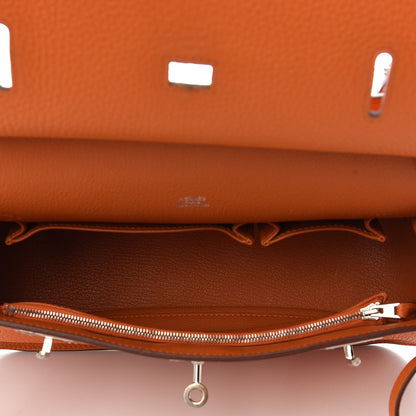 Hermes Taurillon Clemence Jypsiere 28 Orange 7 of 9
