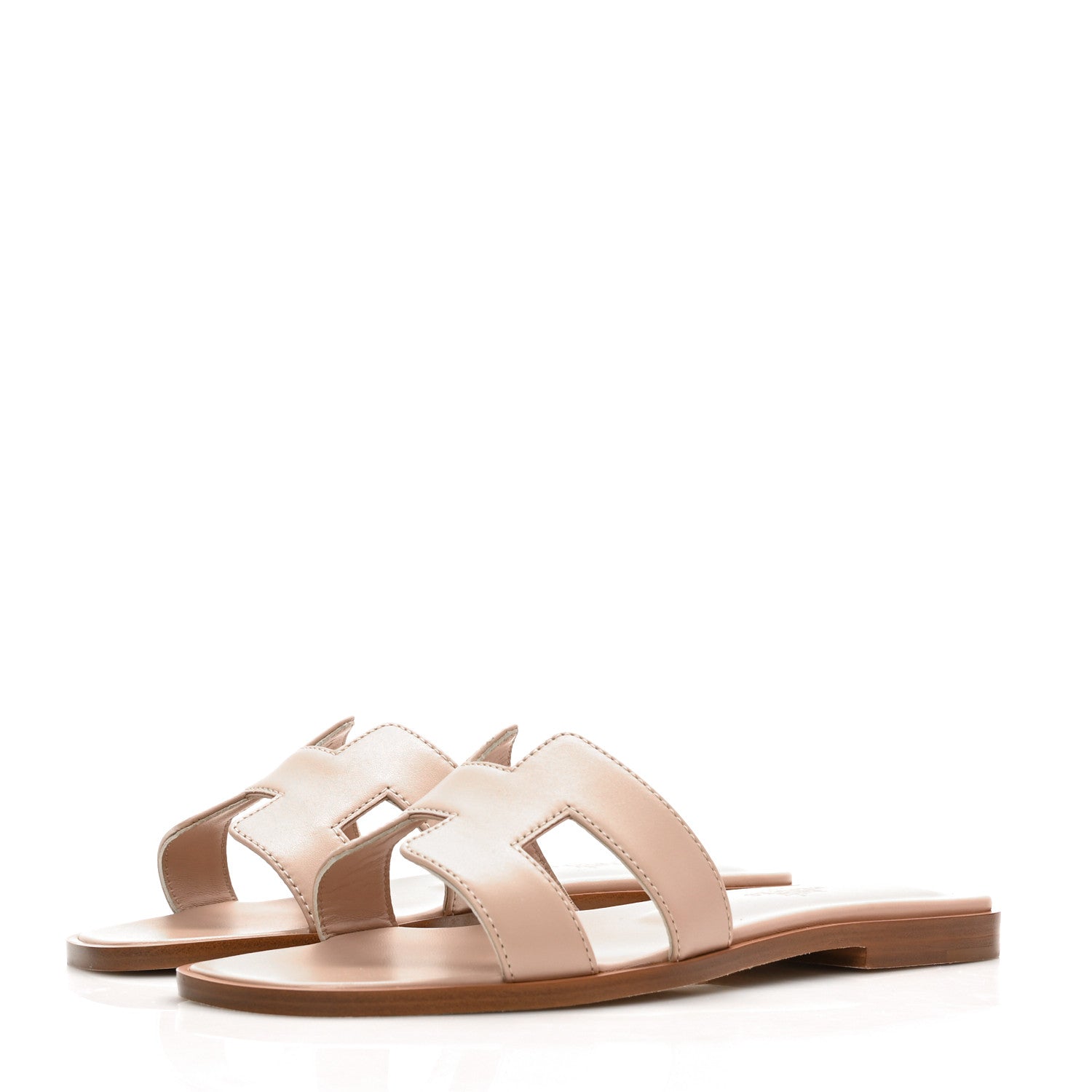 Hermes Box Calfskin Oran Sandals 35.5 Bois De Santal 3 of 9