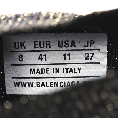Balenciaga Metallic Knit Womens Speed Sneakers 41 Black Gold 10 of 11