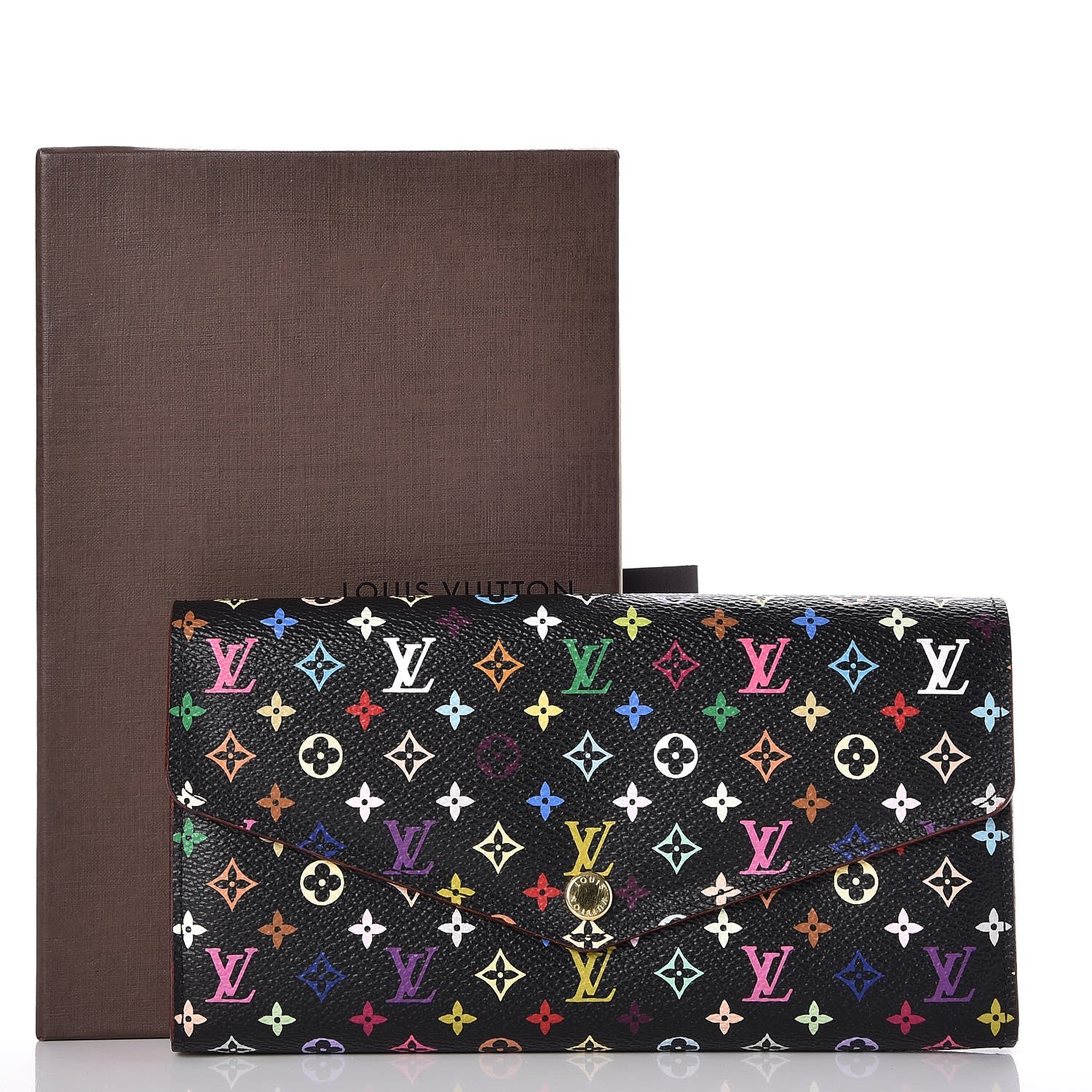 Louis Vuitton Monogram Multicolor Sarah Wallet NM Black Grenade 7 of 7