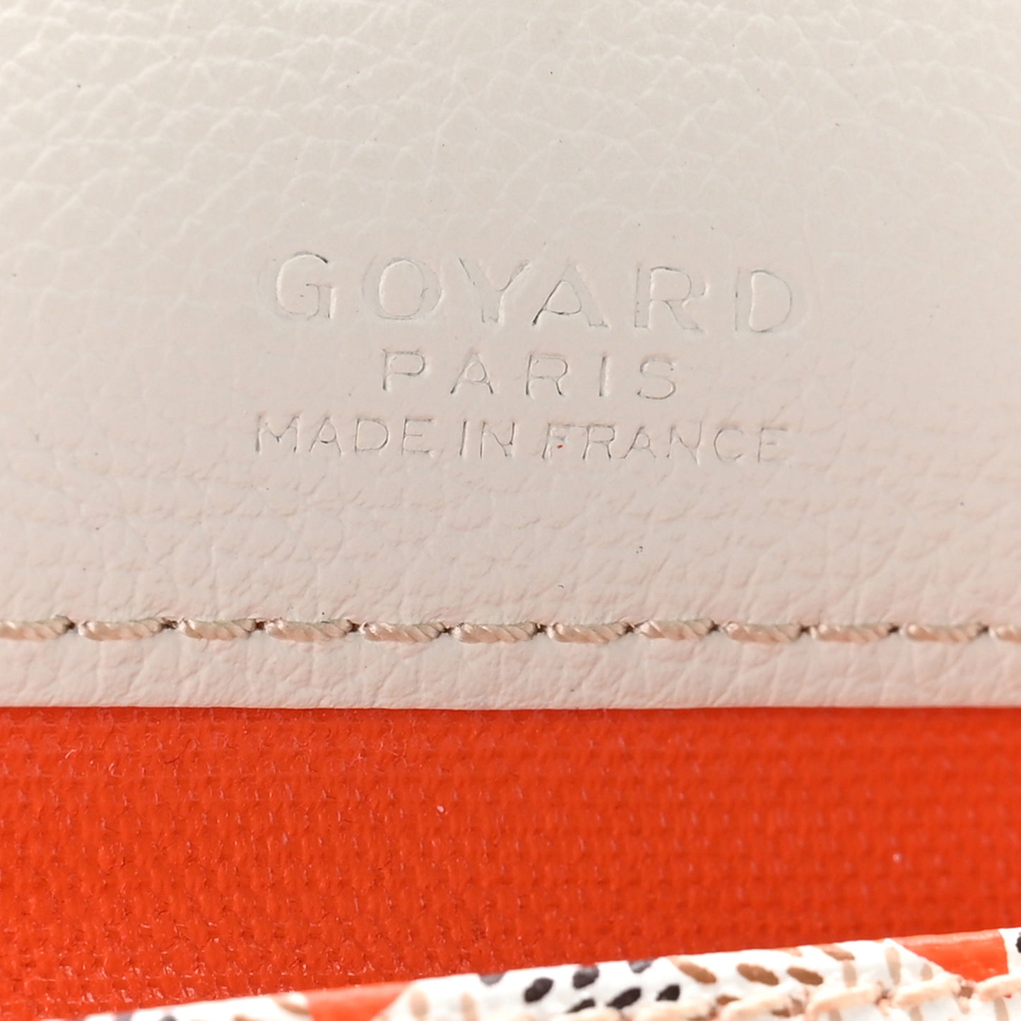 Goyardine Saint Louis Claire Voie GM White Orange