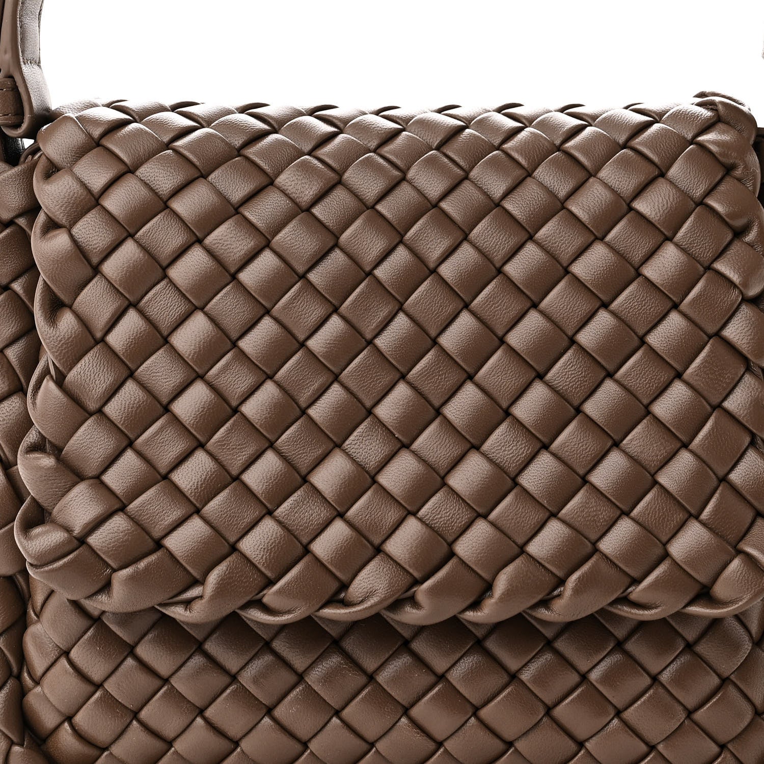 Bottega Veneta Nappa Intreccio Mini Cobble Shoulder Bag Taupe Grey 7 of 9
