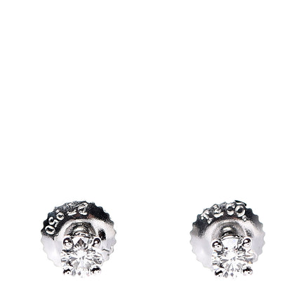 Tiffany Platinum Diamond .22ctw Solitaire Earrings 1 of 5