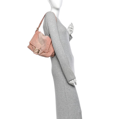 Fendi Denim Mama Baguette Pink 2 of 11