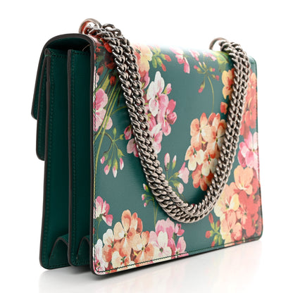 Gucci Calfskin Blooms Print Medium Dionysus Shoulder Bag Bright Emerald Multicolor 3 of 10