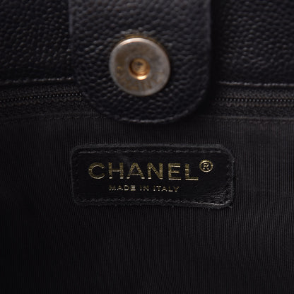 Chanel Caviar Quilted Petit Shopping Tote PST Black 6 of 14