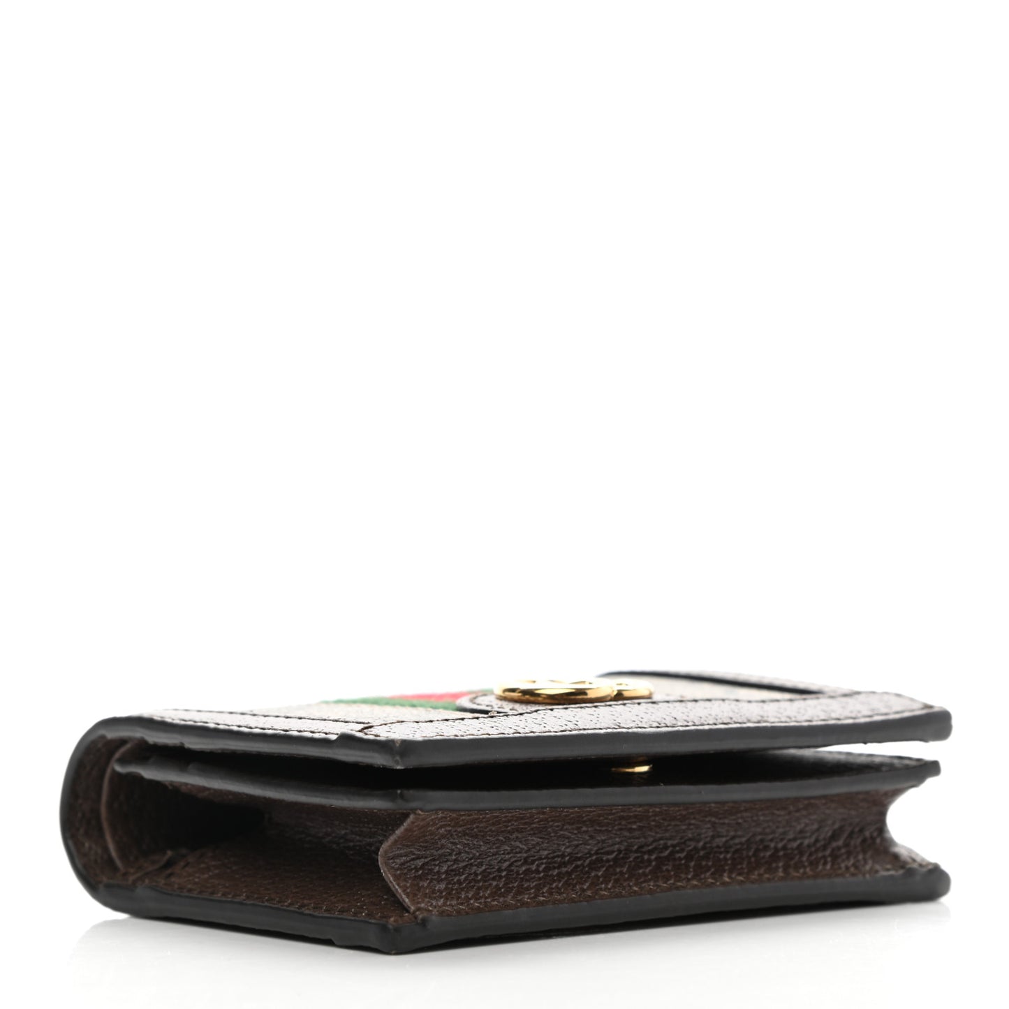 GG Supreme Monogram Web Ophidia Card Case Beige New Acero