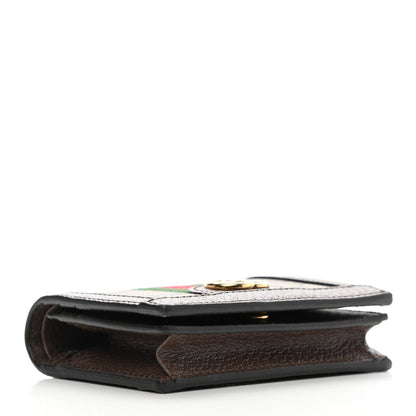 Gucci GG Supreme Monogram Web Ophidia Card Case Beige New Acero 4 of 7
