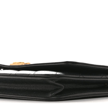 Chanel Lambskin Quilted Boy Wallet On Chain WOC Black 11 of 15
