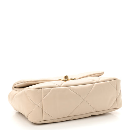 Chanel Goatskin Quilted Medium Chanel 19 Flap Beige 4 of 11